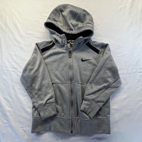Nike Other - Nike Therma Fit Boys Full Zip Hoodie Gray Athletic Comfort Size XS‎